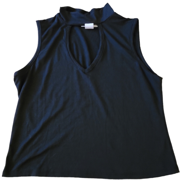 ENOUGH ABOUT ME | BLK & PINK HIGH NECK TANKS W/CUTOUT| SET|  SIZE MEDIUM - Picture 7 of 12